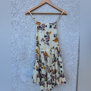 Free People Intimately Ivory Floral Thin Dress. Size XS